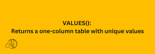 VALUES(): Returns a one-column table with unique values